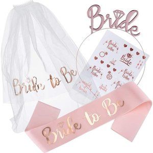 Bride to be headband sash set Bridal Shower Sash Bridal Shower Decor Bride Gift